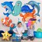 Sea Animal Balloons - Large Shark Dolphin Whale Fish Creature Foil Balloons for Under The Sea and Ocean Theme Party Decorations